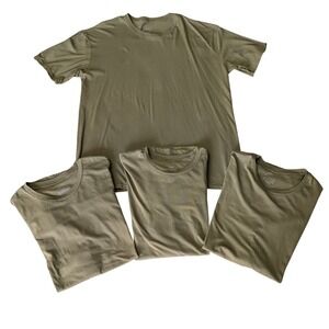 True Classic Mens TShirt Bundle XXL 4 Pack Olive Green Short Sleeve Crew Neck